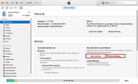 WhatsApp Backup Transfer through iTunes